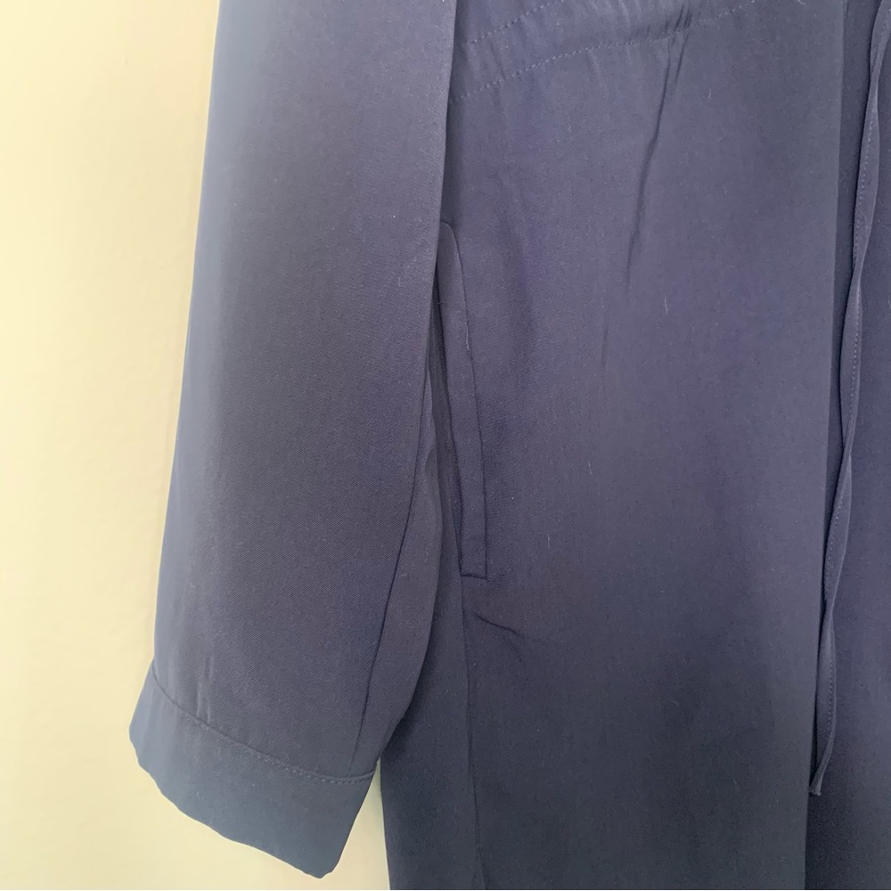 BLVD Navy Blue Mid Length Shirt Dress - Picture 7 of 8